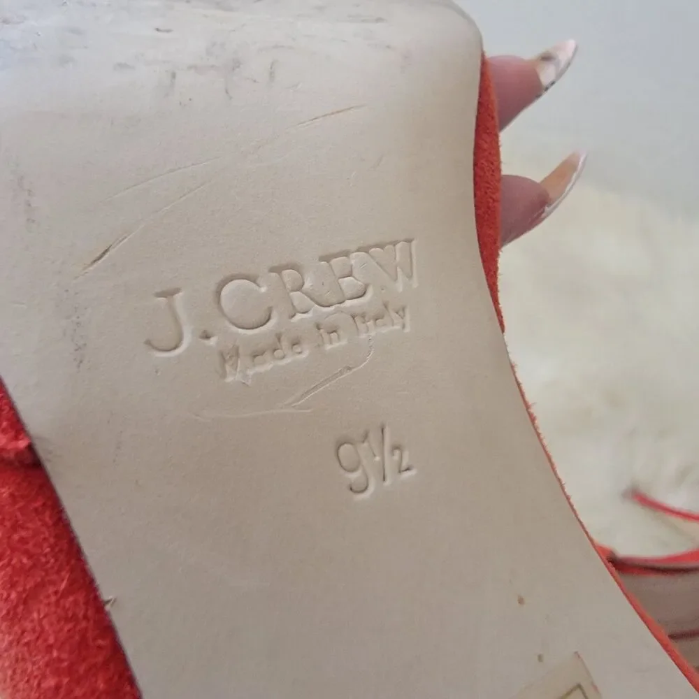 j. crew made in Italy D'orsay suede pump wmns sz 9.5 rust